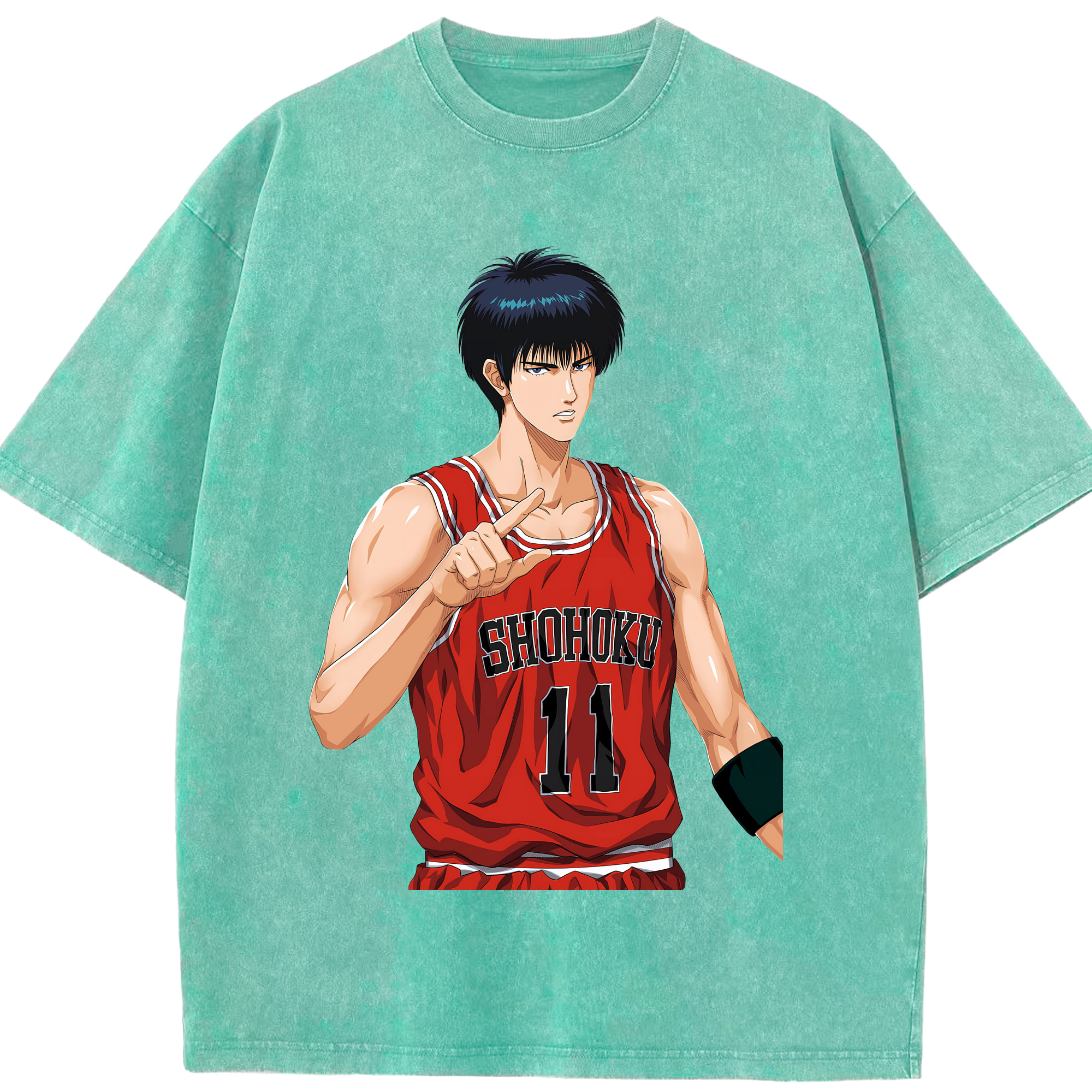 （画像用） SLAM DUNK／スラムダンク 綿100% ヴィンテージ風 半袖Tシャツ（フロントプリント）